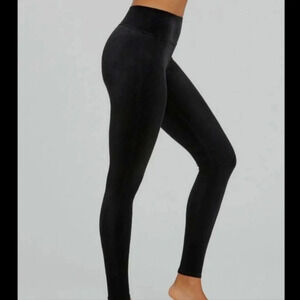 SPANX black velvet leggings Medium